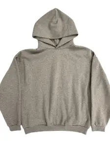 Fleece Hoodie (FW24) “Heather Grey”- High-Quality Graphic Long Sleeve Sweatshirt for Men's Casual Outdoor Wear, Oversized Fit, Comfortable & Durable - Menswear Beige Pullover