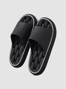 Women's Solid Color Soft Slippers, 1 Pair Casual Open Toe Soft Sole Lightweight Quick Drying Shower Slippers, Non-slip Comfort Slippers, Home Slippers