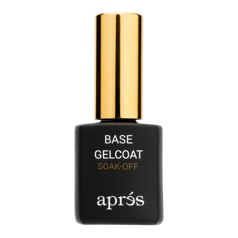 APRÉS Nail Signature Base Gelcoat 15ml, Low HEMA Base Gel, Strong Adhesion, Self-Leveling, Soak-Off Gel Base Coat