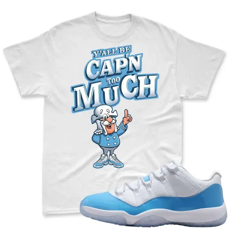 AJ11 Uni Blue White Low Matching T Shirt, CAP'N MUCH! Graphic Shirt, 90s Hip Hop Tee, Gift For Women and Man, Unisex T-Shirt, Sneaker Head Gift