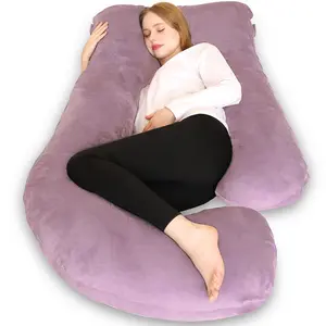 Chilling Home Pregnancy Pillows for sleeping, J Shaped Full Body Maternity Pillow 58 inch,Pregnant Women Must Haves,Support For Back,legs,Belly, Hips For Pregnant Women,Pink Postpartum Mom