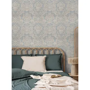 Damask Weave Textured Look Peel and Stick Wallpaper