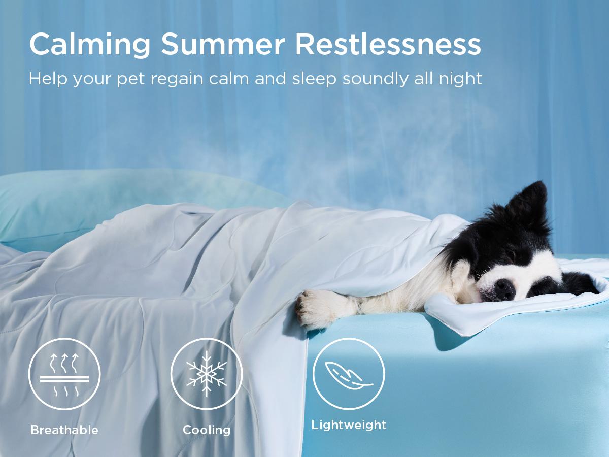 Bedsure Premium Cooling Lightweight Blanket for Pet - Q-MAX>0.4 Breathable Summer Washable Cold Pet Throw Blanket, Soft Durable Self Cooling Cat Dog Mat for Hot Weather