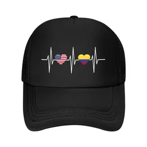 USA Colombia Baseball Cap Heartbeat America Colombian Flag Heart Baseball Cap