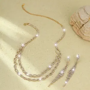 Bridal Full Diamond Jewelry Set for Wedding Luxurious and Elegant to Shine on Your Big Day  3（）