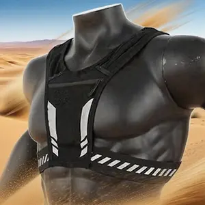 Multifunctional Trail Running Vest Bag, Adjustable Shoulder Strap Training Sports Storage Bag with Reflective Strip & Pocket, Lightweight Outdoor Sports Accessories