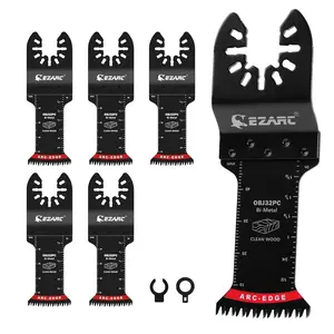 EZARC Bi-Metal Arc Edge Oscillating Tool Blade, Japanese Teeth Oscillating Saw Blades for Clean Cuts in Hard Wood & Plastic, Universal Fit Multitool Blades