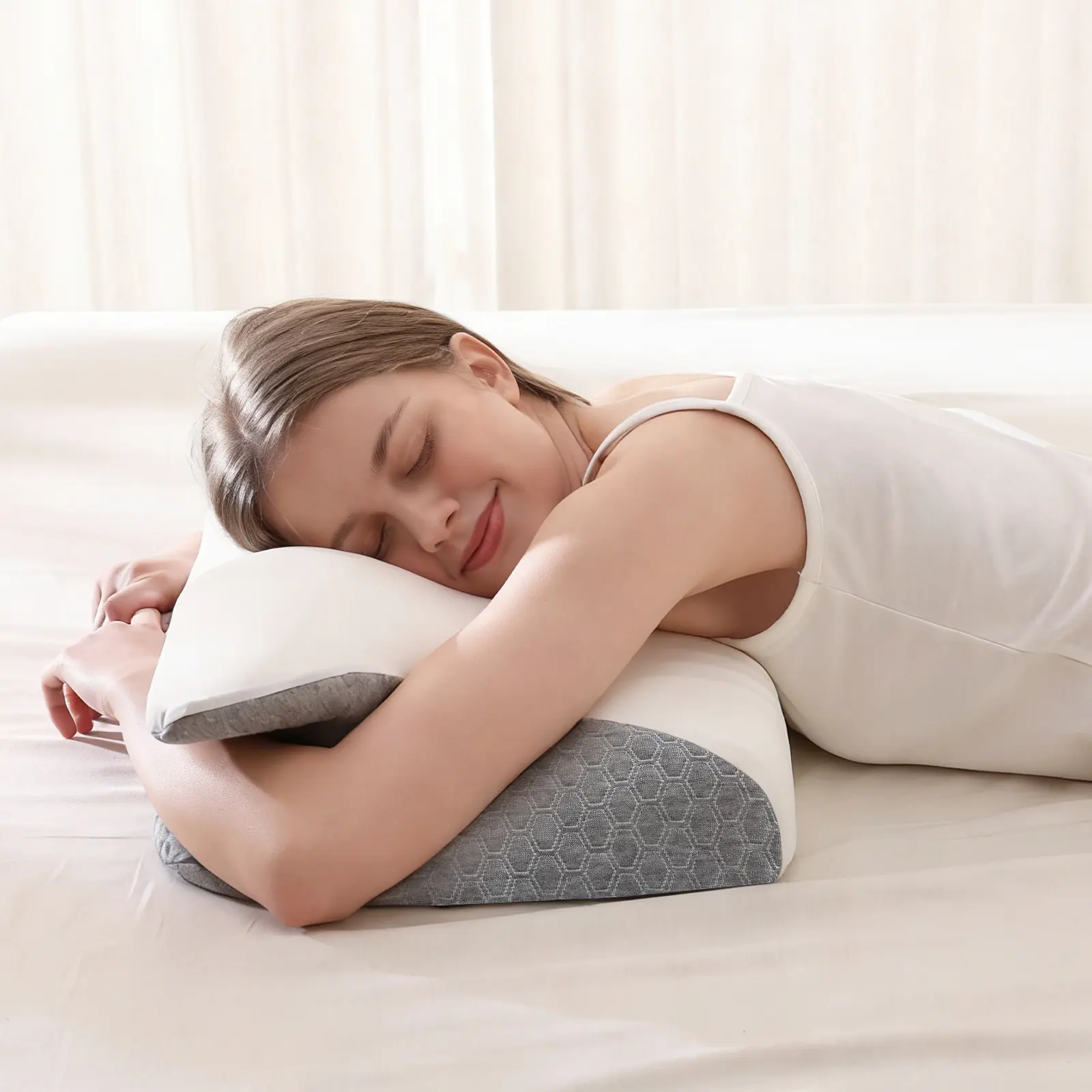 BeFormer Contoured Cushioned Anatomical Neck Pillow - 3-Zone Ergonomic Design, 3 Interchangeable Inserts, Manually Adjustable Softness, Ideal for Multi-Sleeping Positions, Anatomical Neck Pillows, Cushioned Neck Pillows