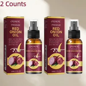 Onion Hair Growth Essential Oil Set, Haircare Nourishing & Strengthening Formula, Anti-Fall & Thickening, Natural Ingredients, Rosemary, 60ML X 2 Bottles