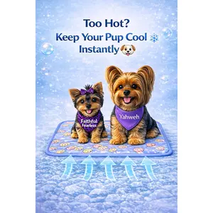 Sevyn & Hevyn Cooling Mat Dog & Cat Cushion Pad Summer Cool Down Comfortable Soft for Pets and Adults (L Blue)