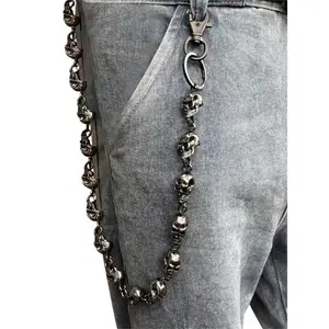 Wallet Chain - Wallet Chains for Men Women, Punk Trousers Pants Chain for Biker Heavy Skull Chain Belt Goth Accessories Body Jewelry