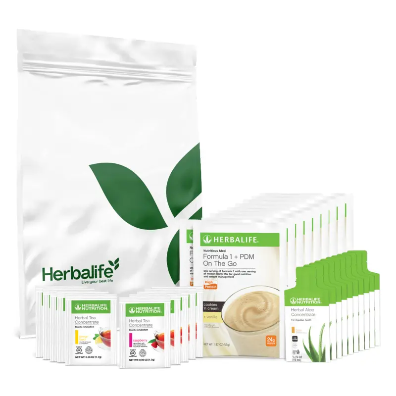 Herbalife Classics Discovery Kit 10 Count | Convenient Single-Serve Drink Mixes | Portable Wellness Packets | Formula 1 + PDM | Herbal Tea Concentrate | Herbal Aloe Concentrate | Easy On-The-Go Beverage Options
