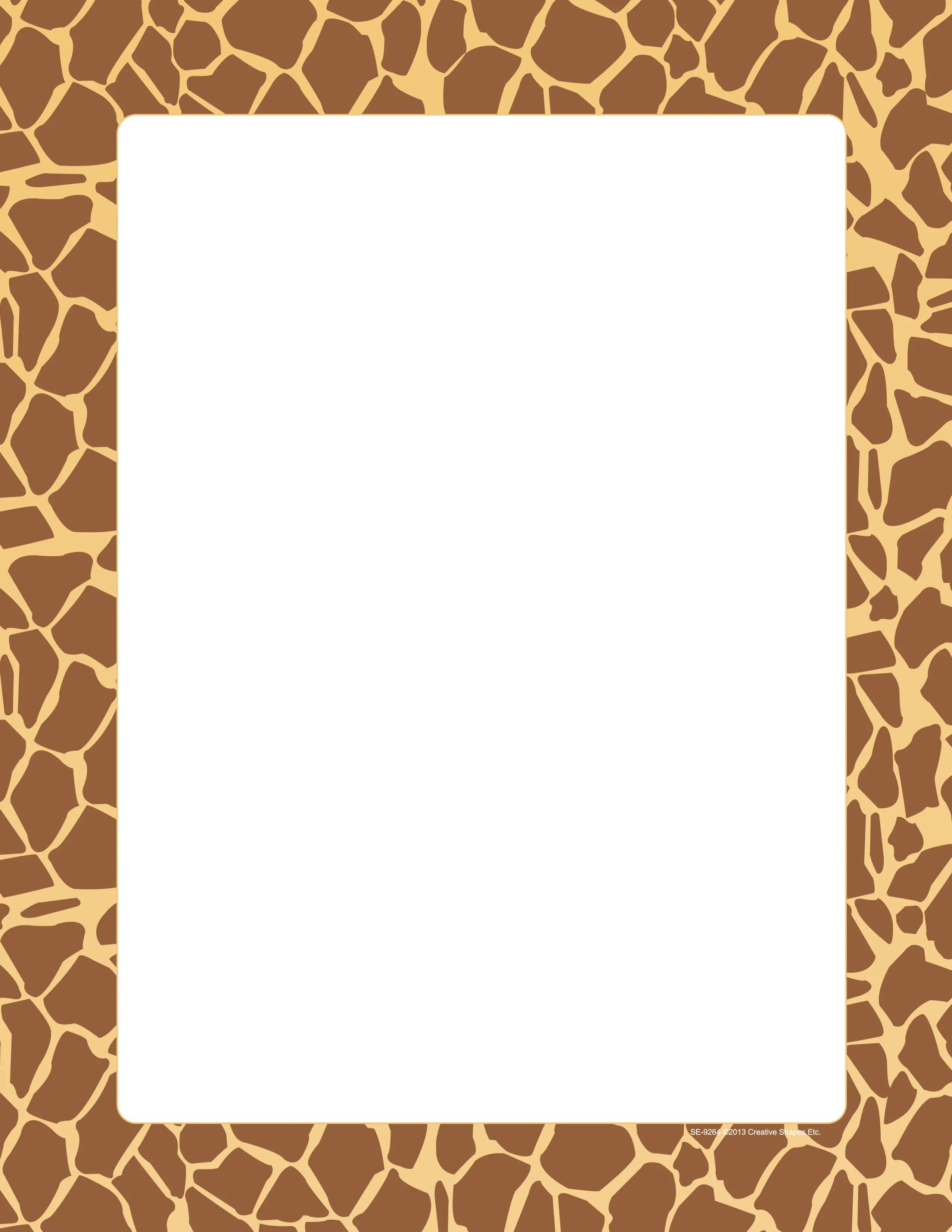 SHAPES ETC. Designer Paper - Giraffe Print, 50-Sheet Package, Stationery Office Supplies