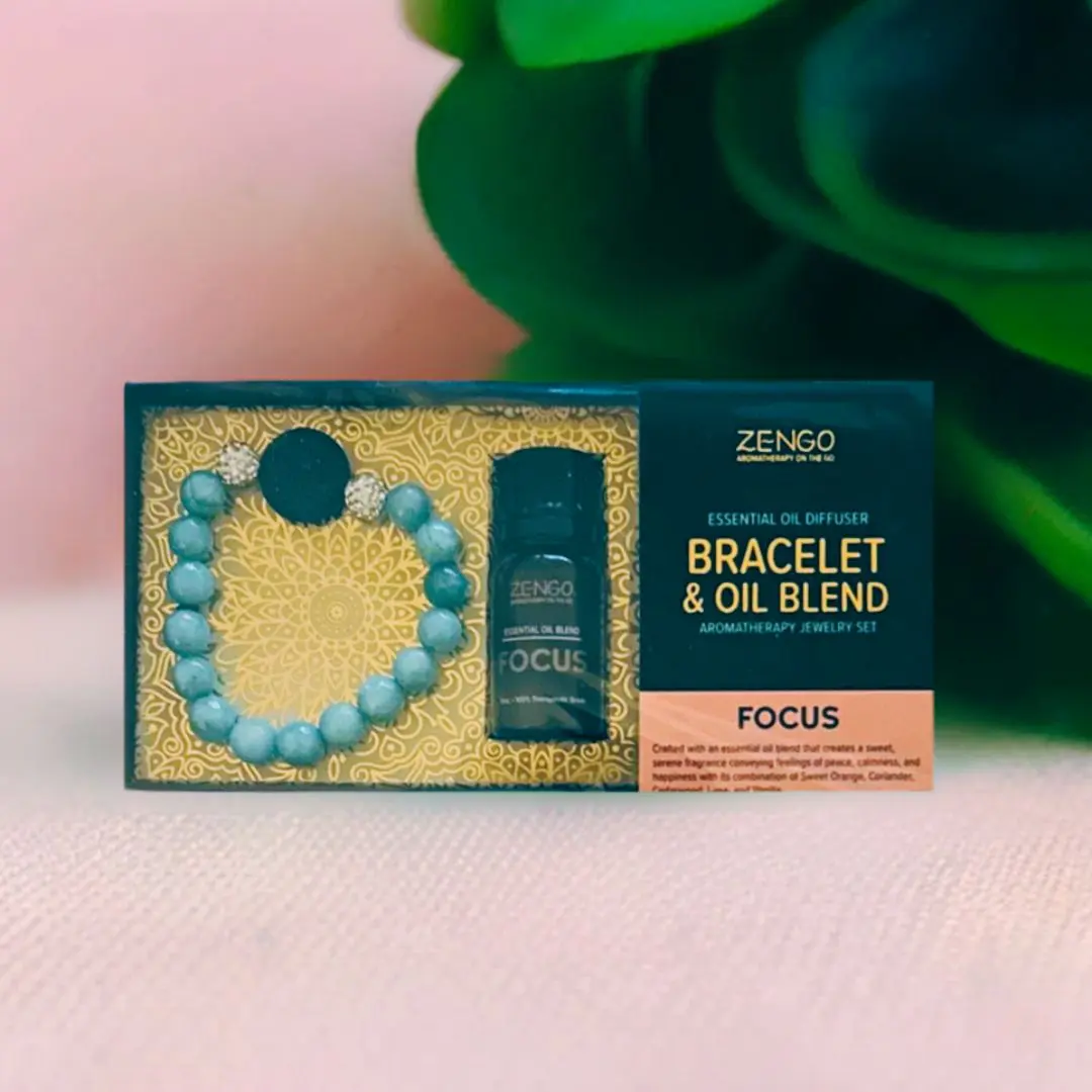 Zengo Essential Oil Diffuser Bracelet With Oil Blend  Aromatherapy Set