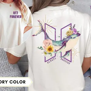 Always Bangtan Whale Shirt,  Bangtan Army Gift, Purple Whale Kpop Tee, Unisex S-5XL Graphic Band Tee