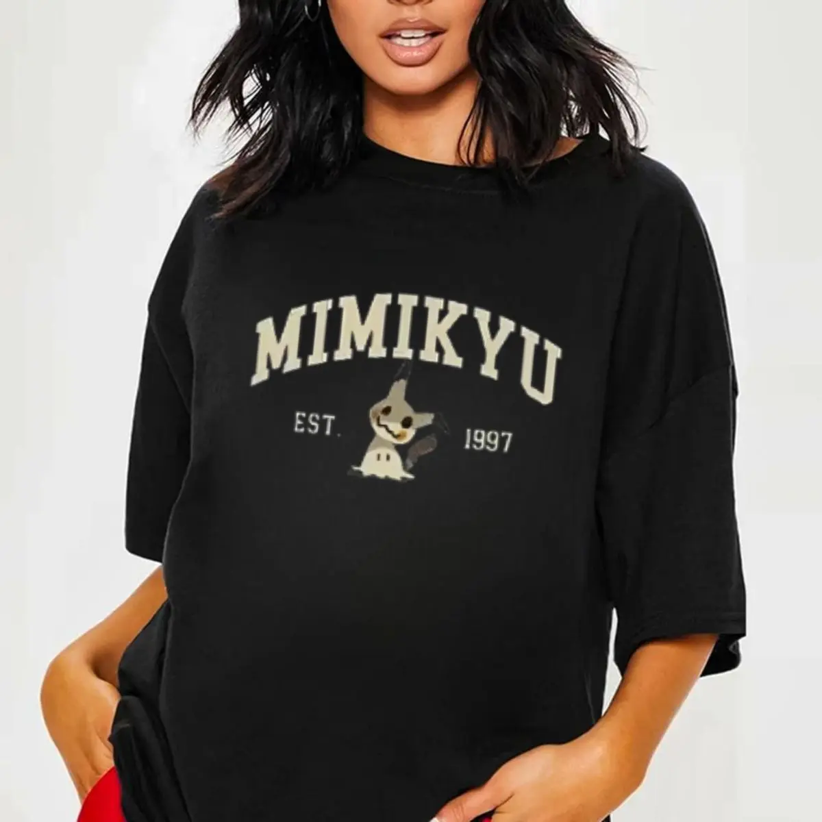 Mimikyuu Sweatshirt, T Shirt, Hoodie, Pkm Characters Sweatshirt, Unisex Sweater Pullover Tee
