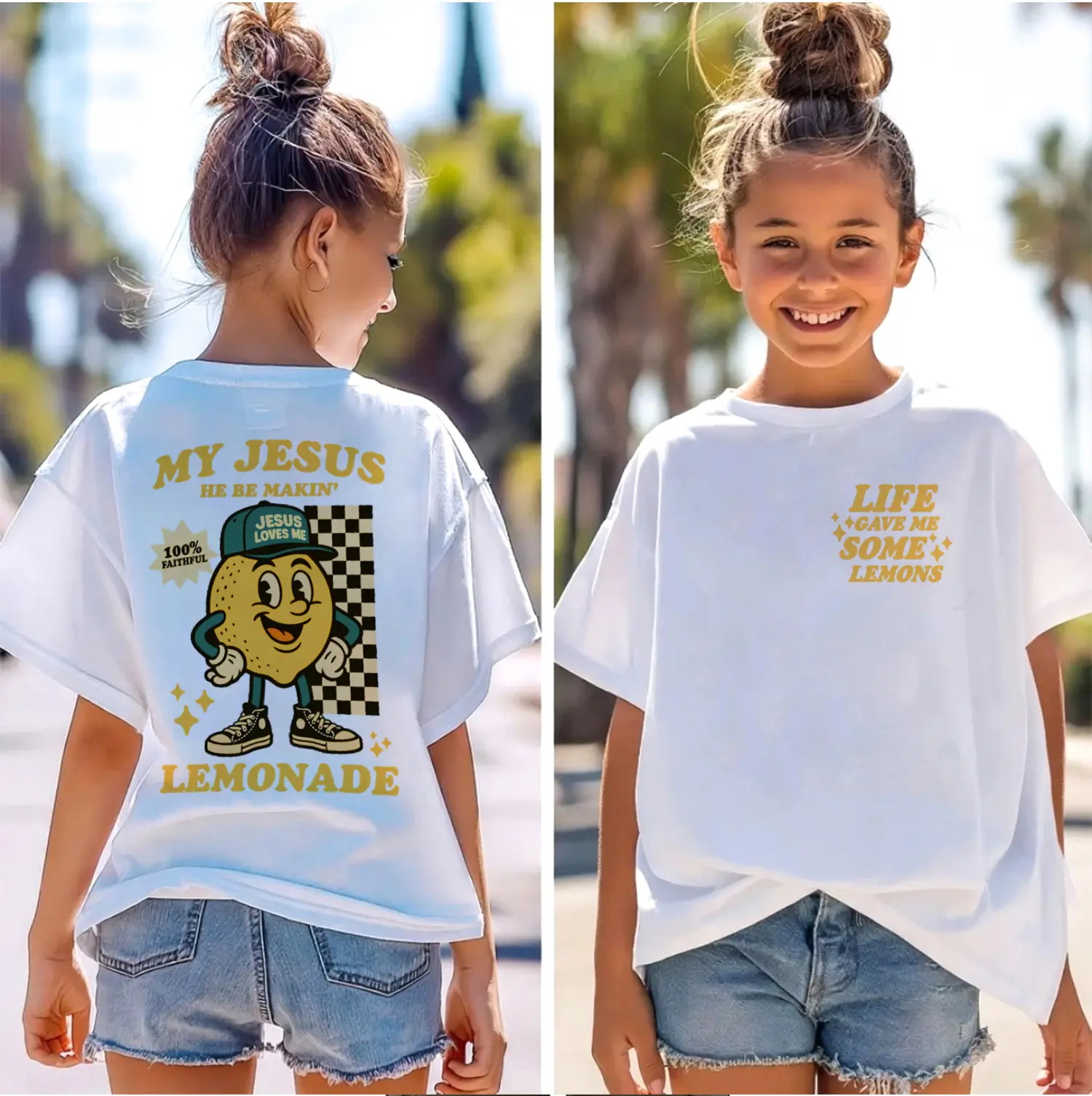 YOUTH Lemonade T-Shirt , Cute Lemonade Shirt , Life Gave Me Some Lemons tee, Christian Shirt