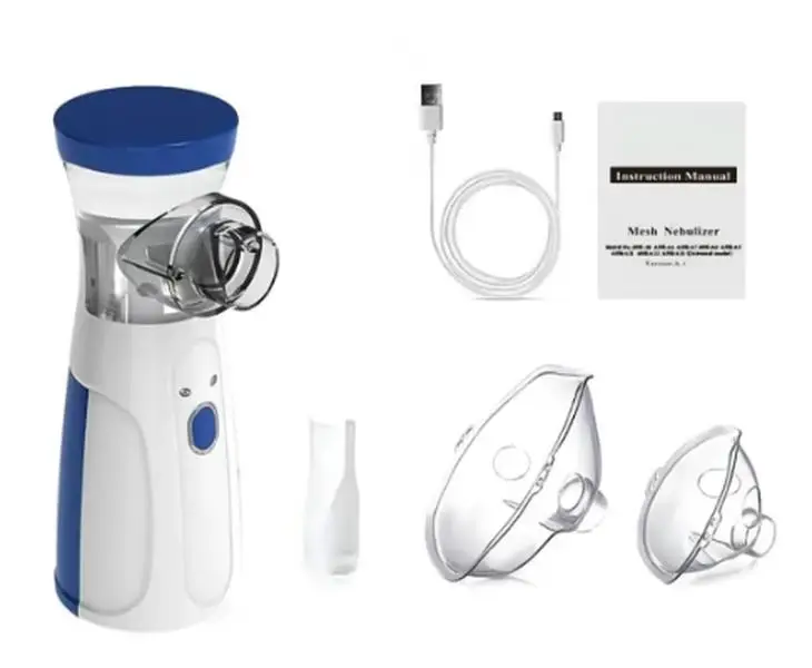 Ultrasonic nebulizer - Nebulizer, rechargeable nebulizer for adults and children, portable nebulizer, two modes, self-cleaning function, suitable for