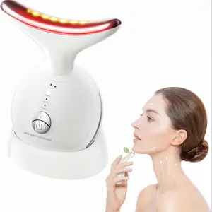 Portable rechargeable facial - neck care device, USB charging, Usb rechargeable massagers, warm vibration massage, ergonomic design, suitable for home use, ideal gift for women, must-have for beauty enthusiasts