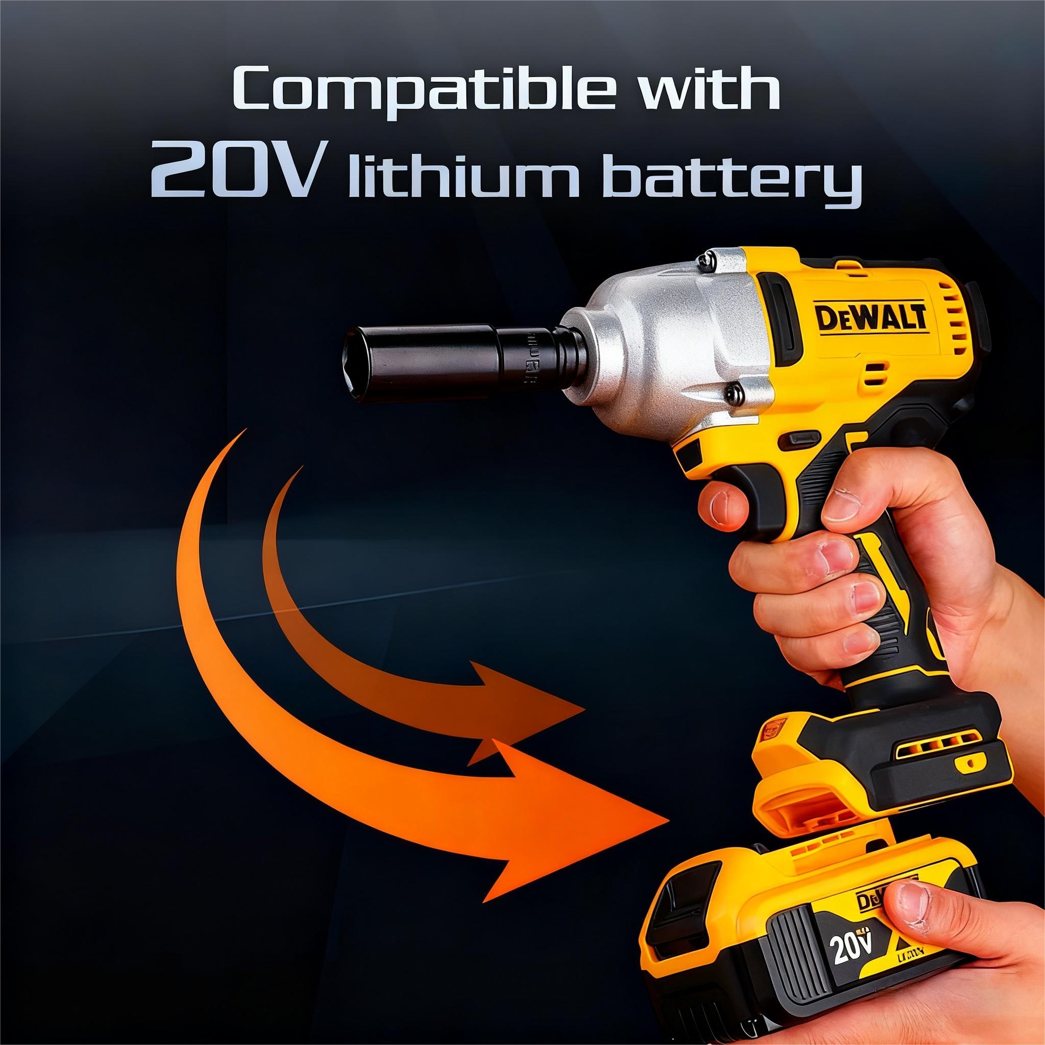 DEWALT DCF900 20V Brushless 1/2" Cordless Impact Wrench, 850Nm High Torque, 6.0Ah Li-ion, Multi-Speed Power Tool for Automotive & Industrial Pro Use