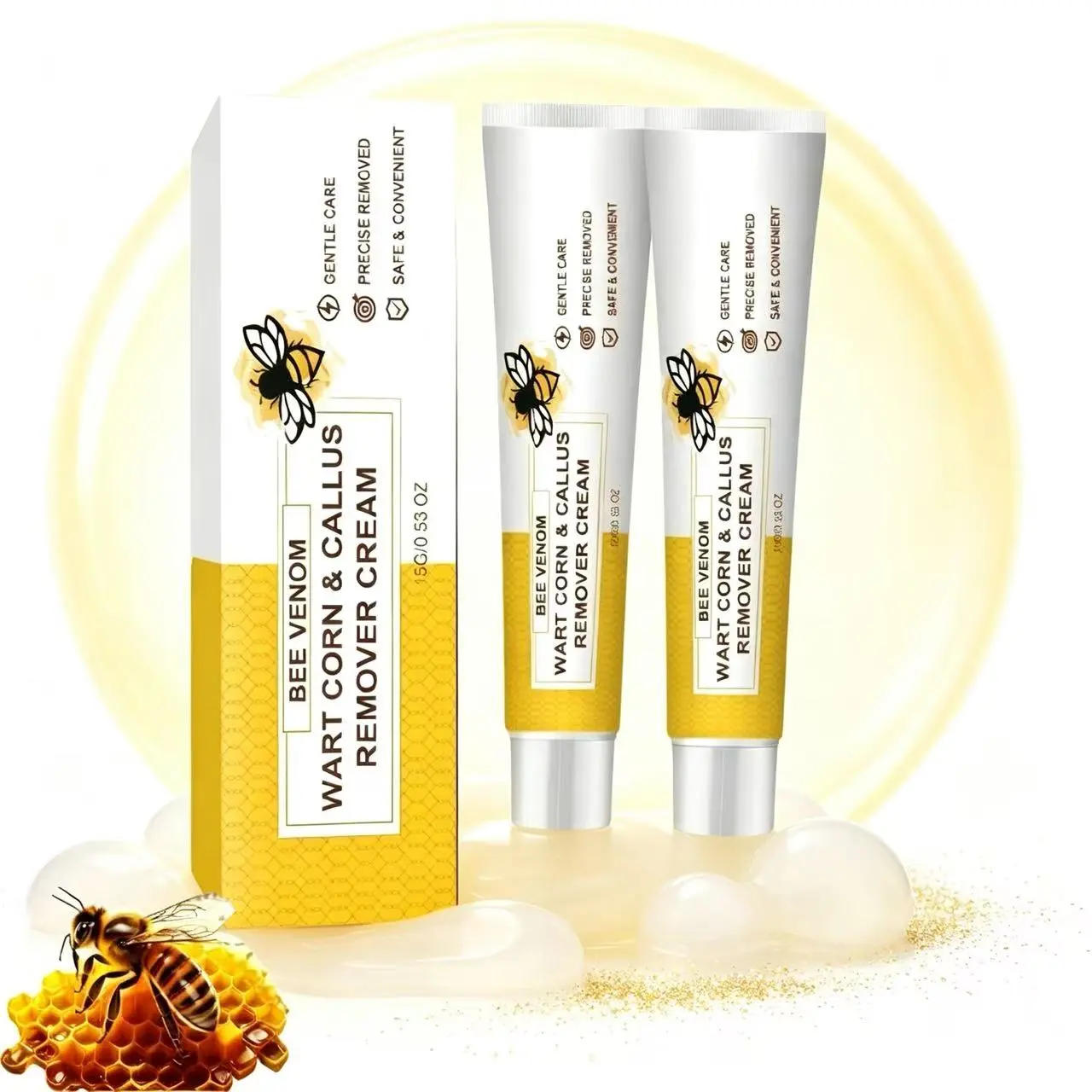 Bee Venom Callus Removal Cream, Gentle Daily Care for Corns, Warts & Rough Skin Bee Venom Callus Removal Cream, Gentle Daily Care for Corns, Warts & Rough Skin