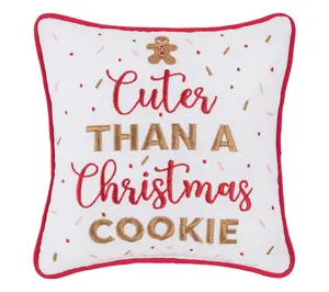 Cuter Than A Christmas Cookie Pillow by Valerie