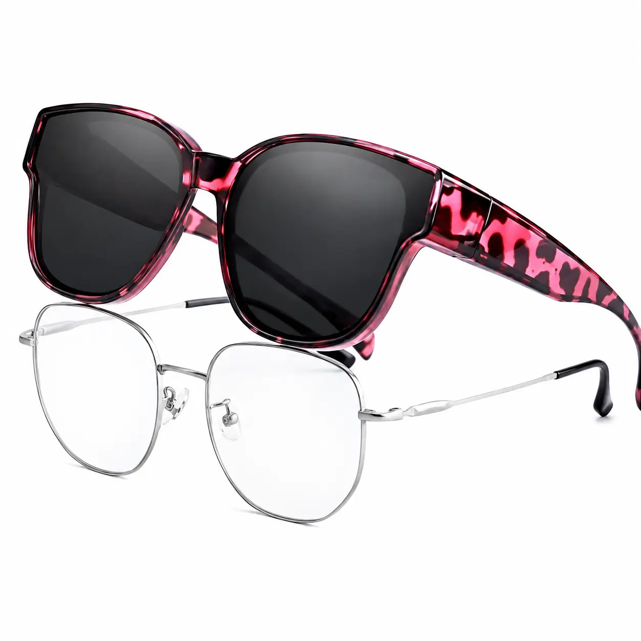 Polarized Fit Over Glasses Sunglasses with TR90 Frame Amazon.com: DUCO Fit Over Sunglasses Wraparound Sunglasses  main image 4