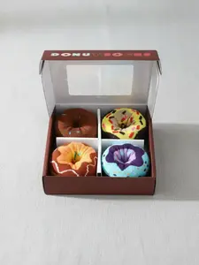 4 Pairs of Fun Donut Socks Gift Box, Soft and Comfortable Unisex Colorful Casual Socks for Valentine’s Day, Easter/Ramadan/Super Bowl, Perfect for Parties and Everyday Wear Surprise Gift for Partner & Family