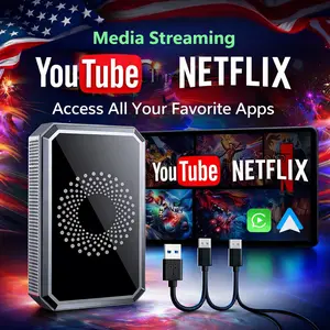 【ValentinesDay】Wireless Carplay Adapter for Factory Wired Carplay Vehicles,Streaming Netflix, YouTube, Tiktok in your car，Automatic Connection，Plug & Play Outdoorfun