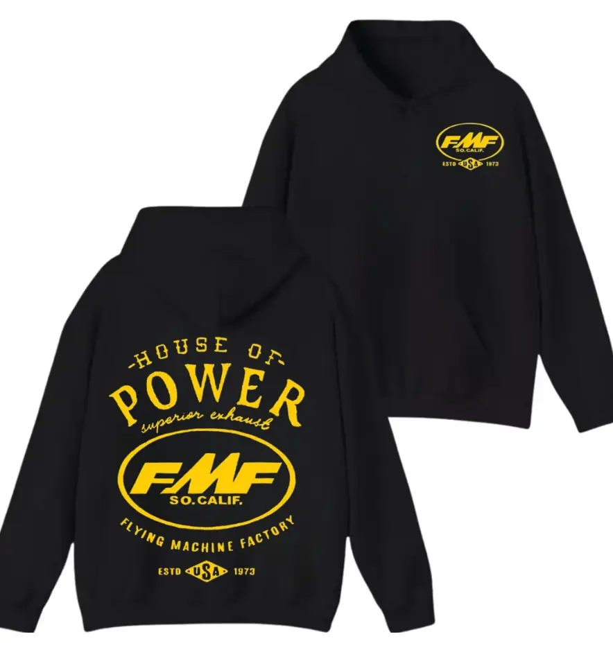 FMF Racing Power Rustic Hoodie, 2025, FMF Racing Hoodie, Dirt Bike Fan Hoodie Cotton Racing Hoodie For Bikers Short Sleeve Tops Streetwear, Full Sizes, Drift & Motorsport Lifestyle Apparel