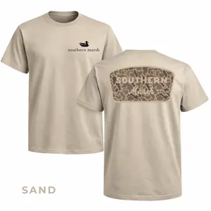 Southern Marsh Camo Logo T-Shirt, Southern Outdoor Graphic Tee, Hunting Style Shirt, Casual Southern Gift for Men