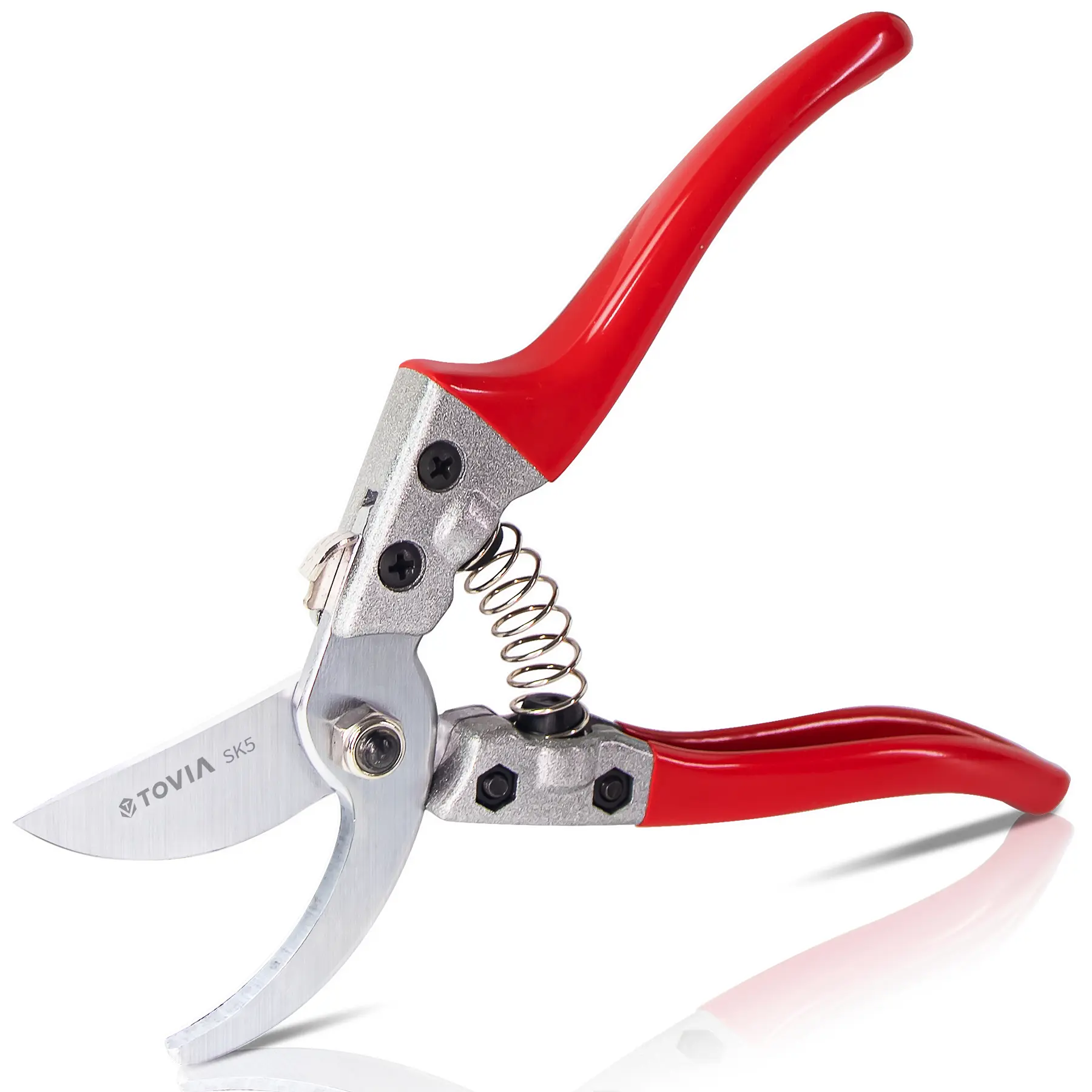 T TOVIA Bypass Pruning Shears - Durable Aluminum Limb Branch Cutter with Sharp SK5 Steel Blades, Smart Lock, Ergonomic Fits-Your-Hand Grip, Easy-Cut Tool for 1” Branch Cutting for Gardeners