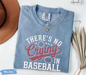 There’s No Crying in Baseball, Funny Mom Shirt, Vintage Baseball Tee, A League of Their Own, Comfort Colors 1717, Game Day Apparel, Sports Lover Gift, Retro Baseball Quote, Movie Quote Shirt, Baseball Mama.
