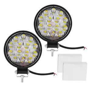 Car Led Round Light Bar 2PCS 4.5"  Spot Light Pod Off Road Fog Driving Roof Bar Bumper for Truck Equipment Vehicle Pickup UTV ATV Golf Cart