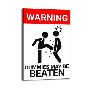 WARNING DUMMIES Canvas Aesthetic For The Bedroom Wall Sitting Room Dormitory Wall Office Wall Poster Decorative Painting Canvas Wall