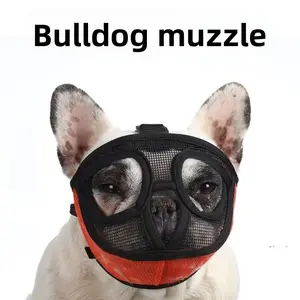 Pet Muzzle Premium Anti-Bite and Anti-Eating Muzzle for Bulldogs, French Bulldogs, English Bulldogs, Pugs and Small Short-Nosed Dogs