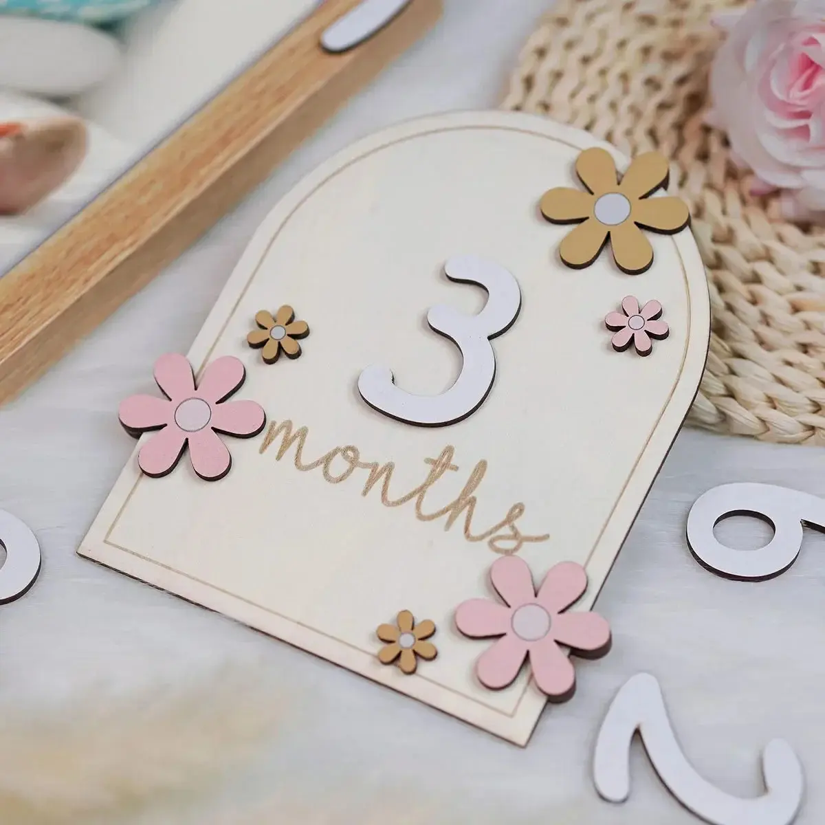 Wooden Baby Milestone Cards