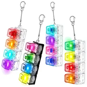 1/2/4 Pack Keyboard Adult Fidget Toy Clicker Toy, Keyboard Fidget Keychain Cube Mechanical Key Button Clicker Stress Relief Gift, Stress Reliving