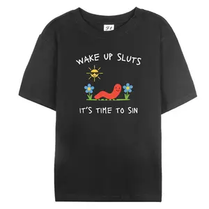 Funny Animal Print T-shirts with Emoji Design - Satirical Swear Word Tops for Internet Celebrities - Crazy Humor Clothing