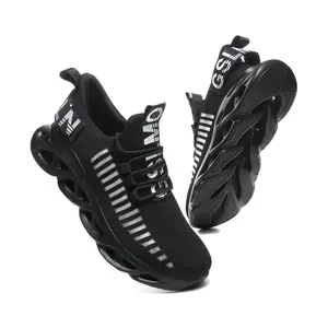 GSLMOLN Men's Ultra-light Textured Design Color-block Lace-Up Trainer Casual Twist Sole Comfortable Sports Running Shoes for Outdoor or Daily Wear Slip Resistant Fathersdaygift Super Breathable Mesh Vamp Lightweight Soft Comfortable Wash resistance