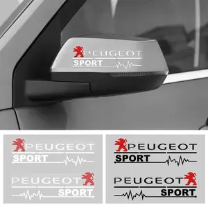 Peugeot Car Rearview Mirror Sticker, Custom Vinyl Decal for 208 3008 5008 308 508, High-Quality Anti-Scratch Mirror Stickers