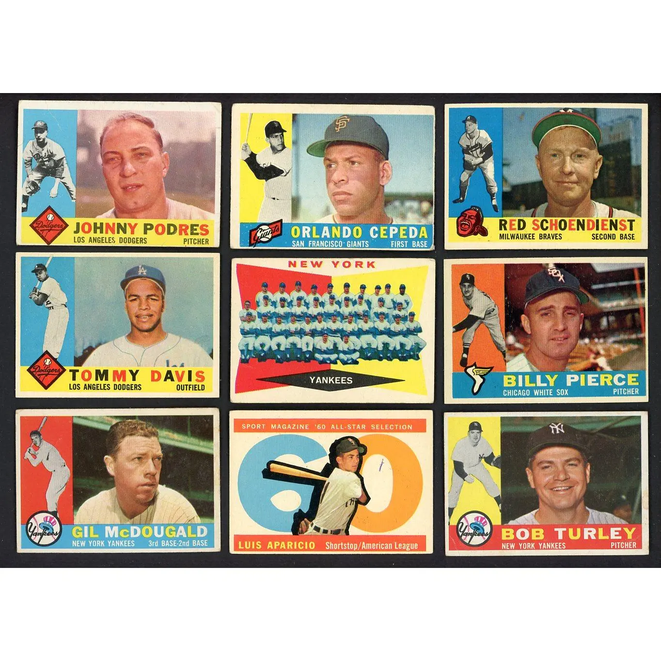 1960 Topps Set Lot 100 Diff Lower Grade Wilhelm Cepeda 557670
