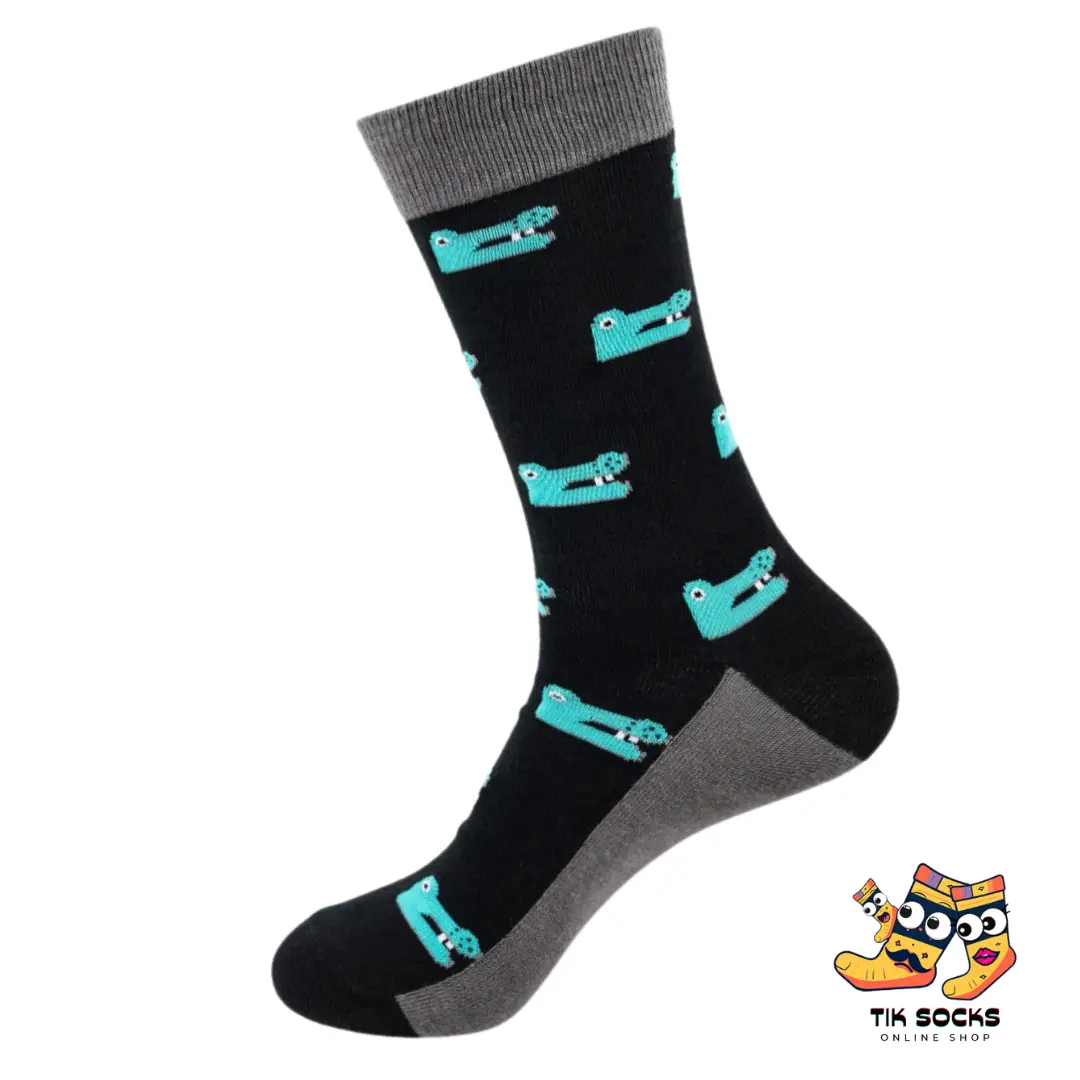 TikSocks|Fun Socks-Crocodile Black Socks TikSocks|Fun Socks-Crocodile Black Socks
