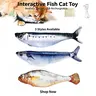 Plush Cotton Small Yellow Fish Interactive Cat Toy - Electric Lifelike Flopping Motion, USB Rechargeable, Motion Sensor, Calming, Boredom & Stress Relief, Removable & Washable Cover, Floppy Flap Mode, Indoor Interactive Game Accessory for Kittens