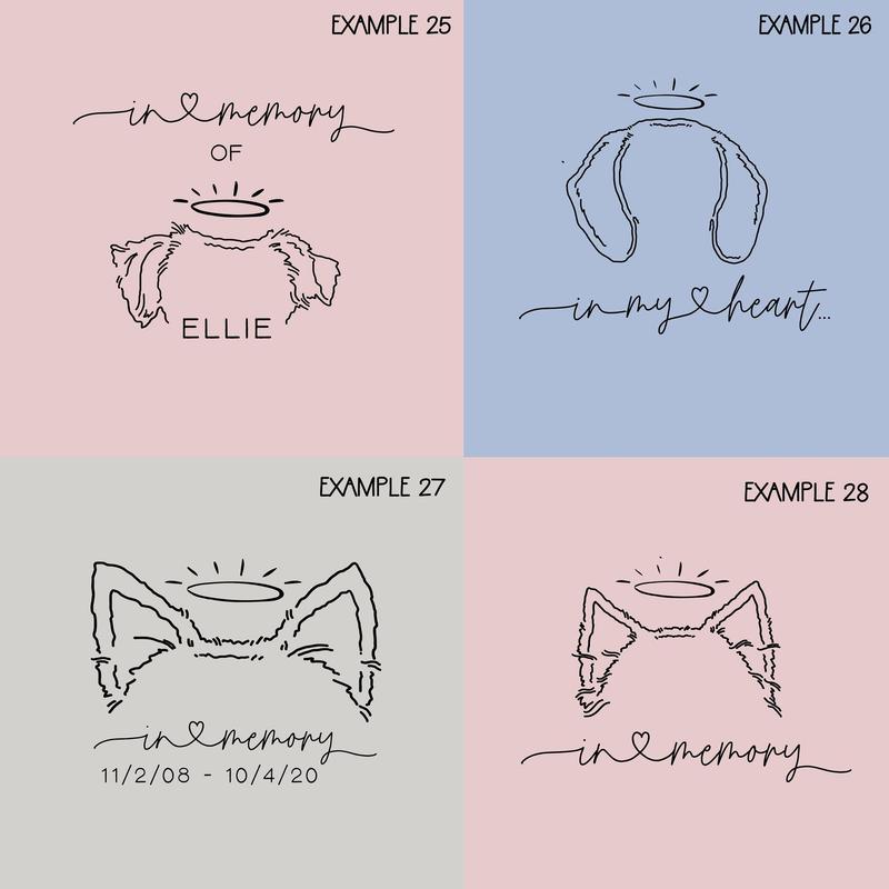 Temporary Tattoo Sheet Pick a Design 8.5" x 11" | Dog or Cat Outline Temporary Tattoos
