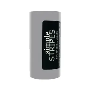 Shark Gray Vinyl Self-Adhesive Peel Stick Wall Border - 3.5"x12', Simple Stripes, Easy Install, Repositionable, Easy to Remove, Office Furniture Accessory, Innovation in Wall Decor
