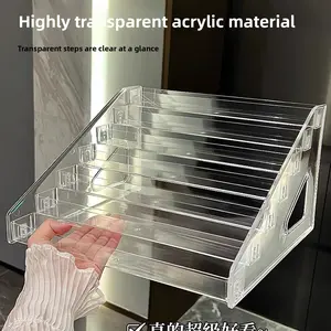 Acrylic Step Display Stand Blind Box Storage Rack Badge Storage Multi-layer Transparent Display Stand Cosmetic Organizer
