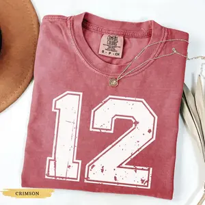 Comfort Colors Custom Number Shirt, Game Day Football Shirt, Custom School Team Number Shirt, College Football Number Custom Mascot Shirt
