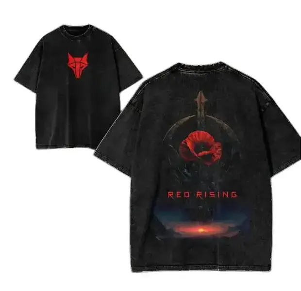 Red Rising Darrow O'Lykos The Reaper of Mars Oversize Lightweight Cotton Washed TShirt, Clothes, Dystopian Sci-Fi Fan Apparel, red rising merch