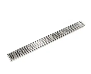 New 48" Satin Stainless Infinity Drain FXIG 6548 BK FX Series Complete Kit with Perforated Slotted Grate